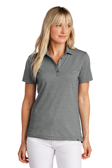 TravisMathew TM1LD005 Womens Sunnyvale Short Sleeve Polo Shirt Heather Dark Grey Model Front