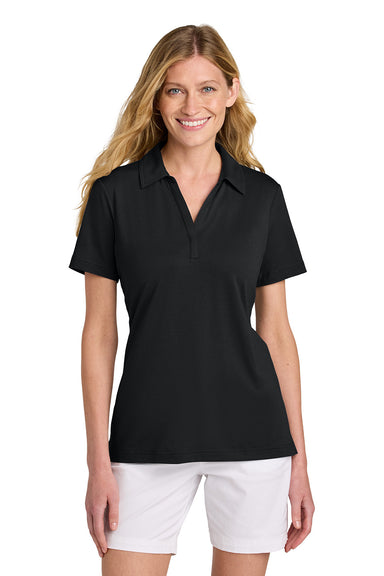 TravisMathew TM1LF071 Womens Glenview Short Sleeve Polo Shirt Black Model Front