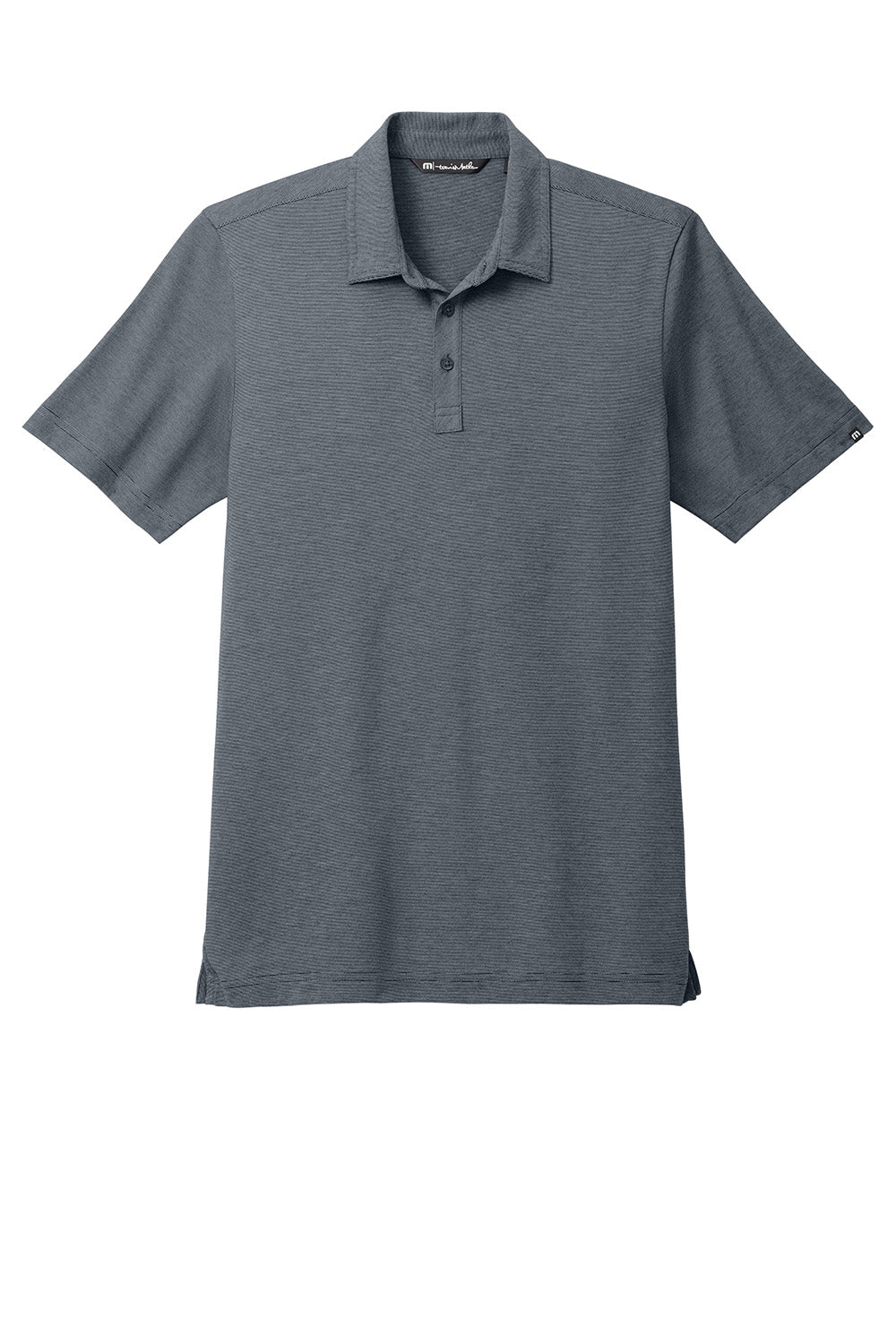 TravisMathew TM1MAA369 Mens Sunnyvale Short Sleeve Polo Shirt Heather Night Blue Flat Front