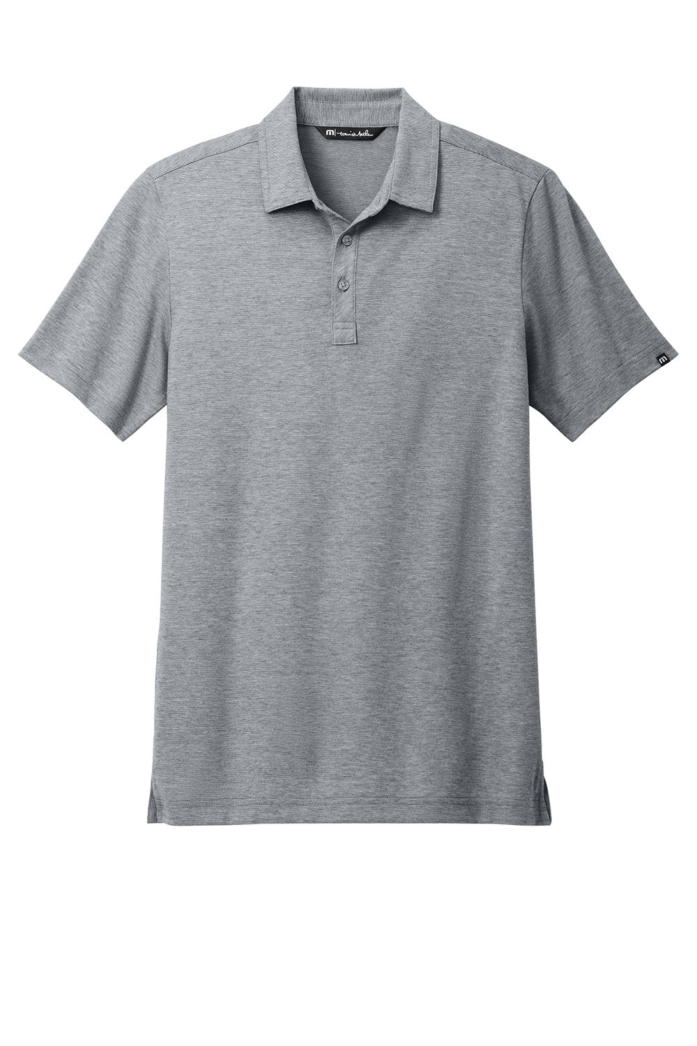 TravisMathew TM1MAA369 Mens Sunnyvale Short Sleeve Polo Shirt Heather Light Grey Flat Front