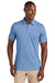 TravisMathew TM1MAA369 Mens Sunnyvale Short Sleeve Polo Shirt Heather Strong Blue Model Front