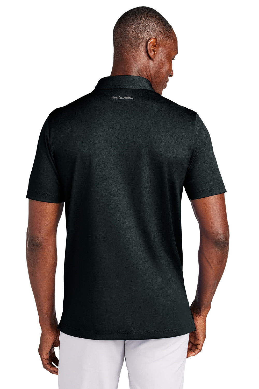 TravisMathew TM1MAA370 Mens Cabana Short Sleeve Polo Shirt Black Model Back