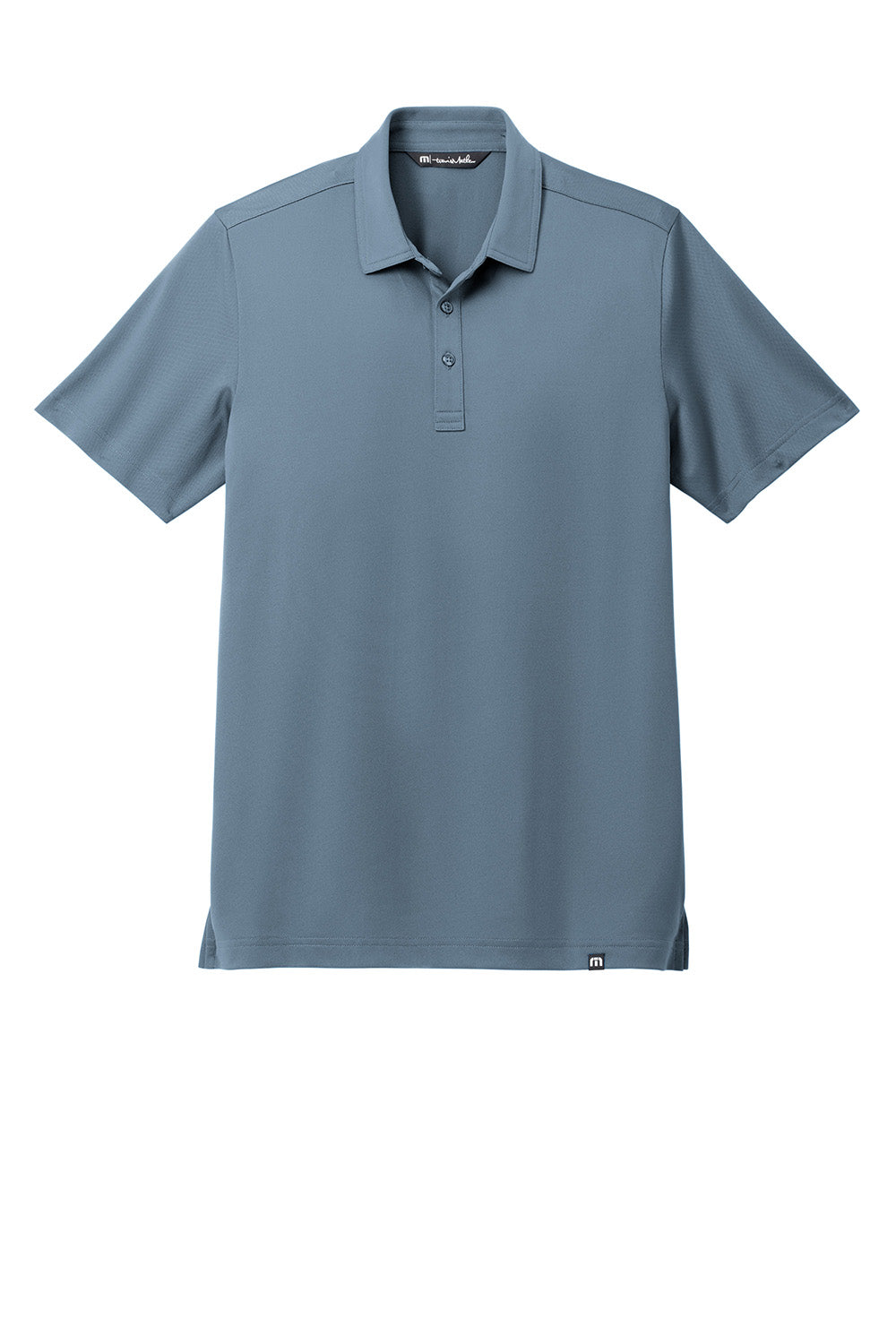 TravisMathew TM1MAA370 Mens Cabana Short Sleeve Polo Shirt Light Denim Blue Flat Front