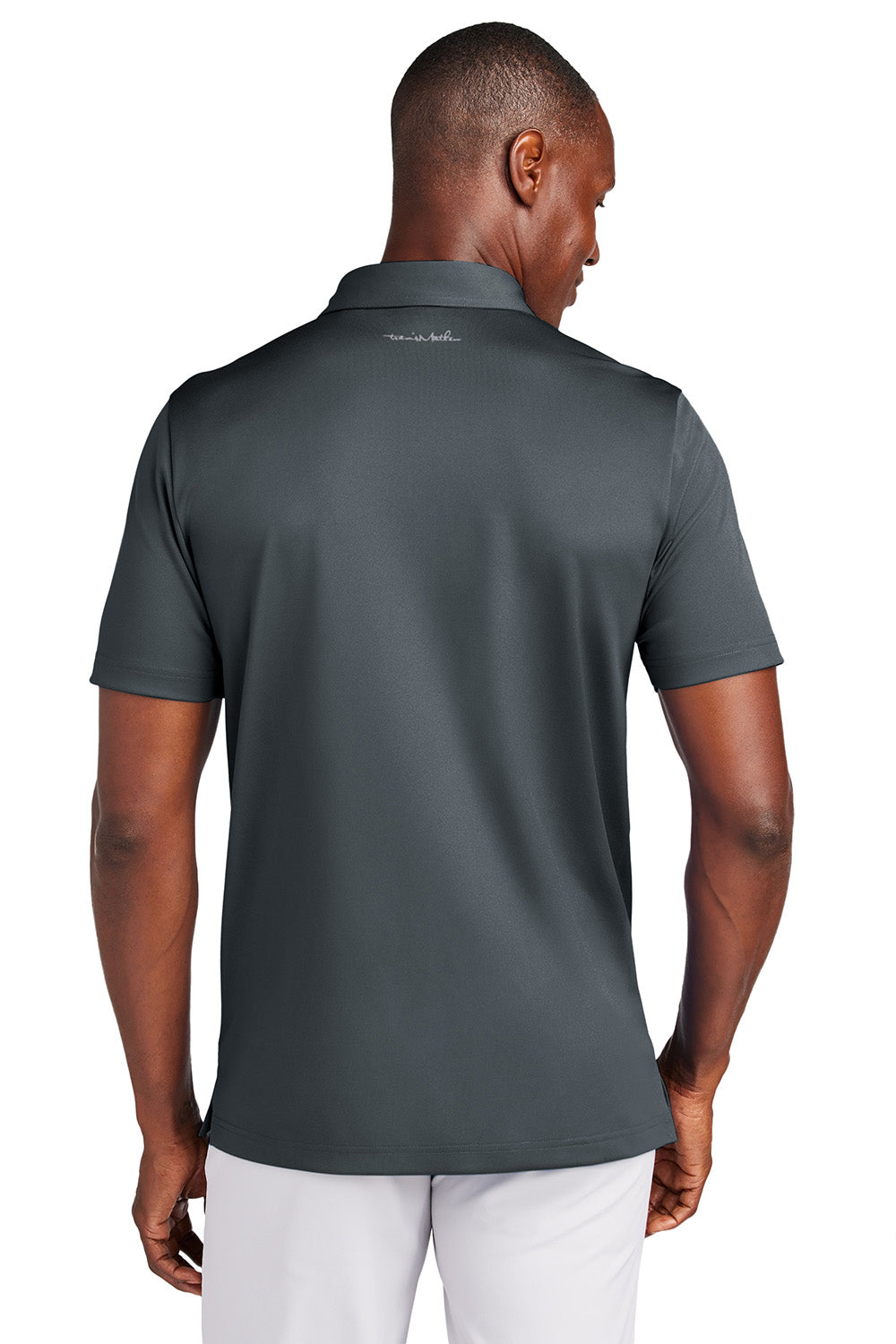 TravisMathew TM1MAA370 Mens Cabana Short Sleeve Polo Shirt Stormy Grey Model Back