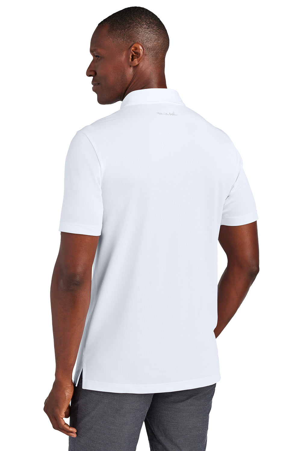 TravisMathew TM1MAA370 Mens Cabana Short Sleeve Polo Shirt White Model Back