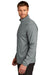 TravisMathew TM1MU422 Mens Surfside Full Zip Jacket Heather Quiet Shade Grey Model Side