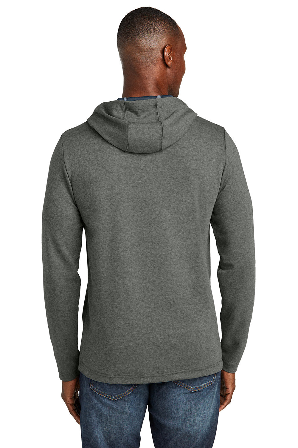 TravisMathew TM1MZ337 Mens Coveside Hooded Sweatshirt Hoodie Heather Dark Grey Model Back