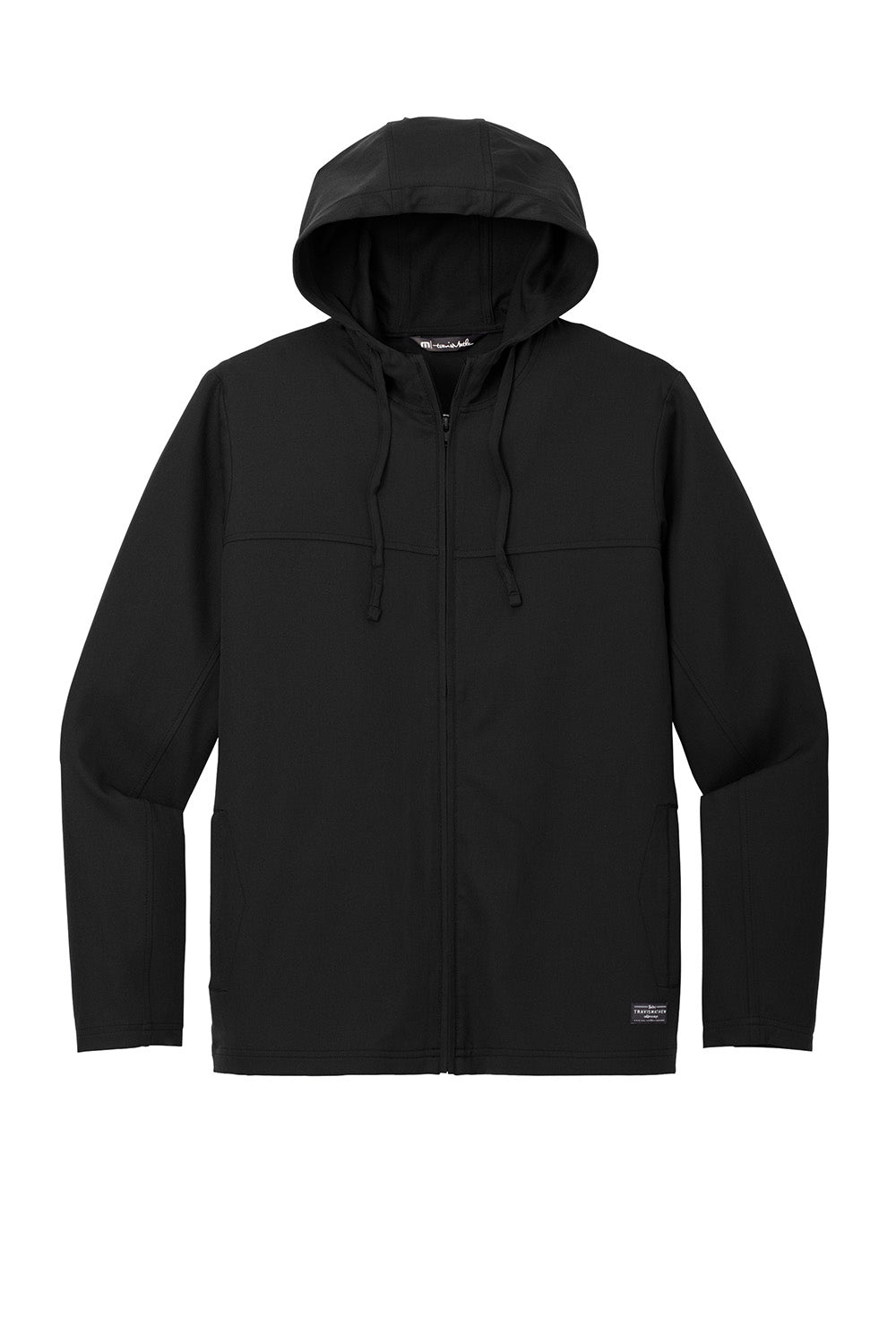 TravisMathew TM1MZ338 Mens Balboa Full Zip Hooded Jacket Black Flat Front