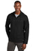 TravisMathew TM1MZ338 Mens Balboa Full Zip Hooded Jacket Black Model Front