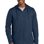 TravisMathew Mens Balboa Full Zip Hooded Jacket - Heather Night Blue - New