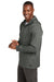 TravisMathew TM1MZ338 Mens Balboa Full Zip Hooded Jacket Heather Dark Grey Model Side