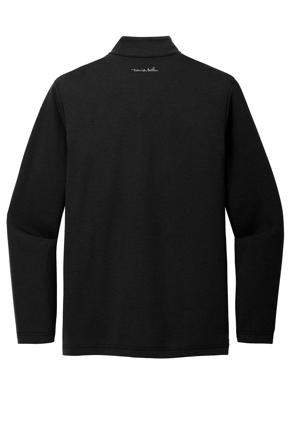 TravisMathew TM1MZ339 Mens Coveside 1/4 Zip Sweatshirt Black Flat Back