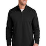 TravisMathew Mens Coveside Wrinkle Resistant 1/4 Zip Sweatshirt - Black - New