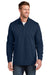 TravisMathew TM1MZ339 Mens Coveside 1/4 Zip Sweatshirt Night Blue Model Front