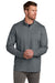 TravisMathew TM1MZ339 Mens Coveside 1/4 Zip Sweatshirt Heather Dark Grey Model Front