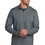 TravisMathew Mens Coveside Wrinkle Resistant 1/4 Zip Sweatshirt - Heather Dark Grey - New