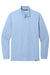 TravisMathew TM1MZ339 Mens Coveside 1/4 Zip Sweatshirt Heather Light Blue Flat Front