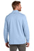 TravisMathew TM1MZ339 Mens Coveside 1/4 Zip Sweatshirt Heather Light Blue Model Back