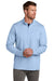 TravisMathew TM1MZ339 Mens Coveside 1/4 Zip Sweatshirt Heather Light Blue Model Front