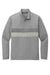 TravisMathew TM1MZ340 Mens Balboa Chest Stripe 1/4 Zip Sweatshirt Heather Dark Grey Flat Front