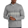 TravisMathew Mens Balboa Chest Stripe 1/4 Zip Sweatshirt w/ Pocket - Heather Dark Grey - New