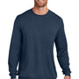 TravisMathew Mens Long Weekend Crewneck Sweatshirt - Heather Night Blue - New