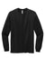 Volunteer Knitwear VL100LS Mens USA Made All American Long Sleeve Crewneck T-Shirt Deep Black Flat Front