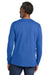 Volunteer Knitwear VL100LS Mens USA Made All American Long Sleeve Crewneck T-Shirt True Royal Blue Model Back