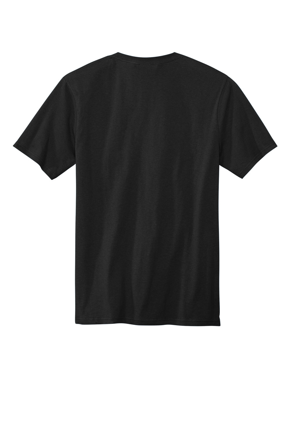 Volunteer Knitwear VL100P Mens USA Made All American Short Sleeve Crewneck T-Shirt w/ Pocket Deep Black Flat Back