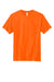 Volunteer Knitwear VL100P Mens USA Made All American Short Sleeve Crewneck T-Shirt w/ Pocket Safety Orange Flat Front