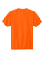 Volunteer Knitwear VL100 Mens USA Made All American Short Sleeve Crewneck T-Shirt Safety Orange Flat Back