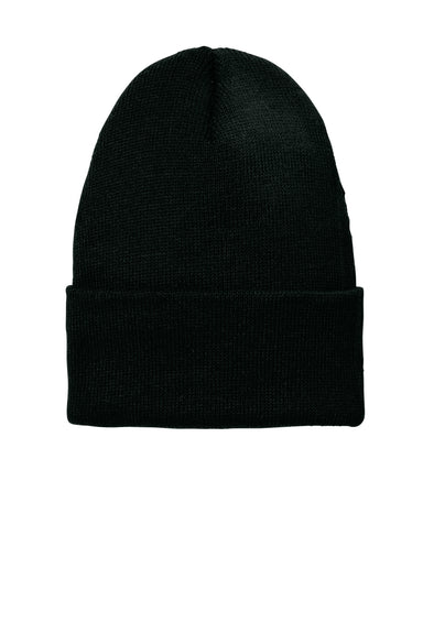 Volunteer Knitwear VL10 Mens USA Made Chore Beanie Black Flat Front