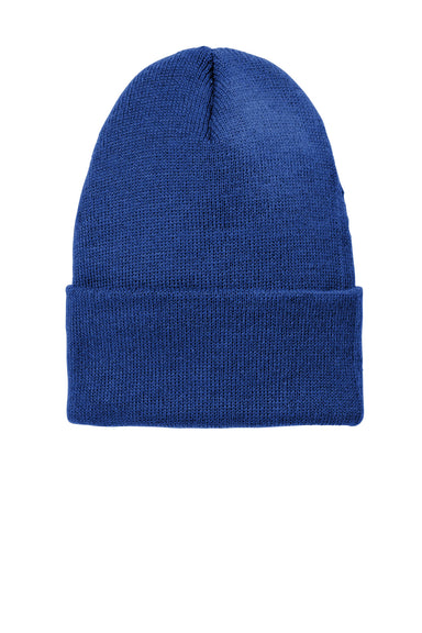 Volunteer Knitwear VL10 Mens USA Made Chore Beanie True Royal Blue Flat Front