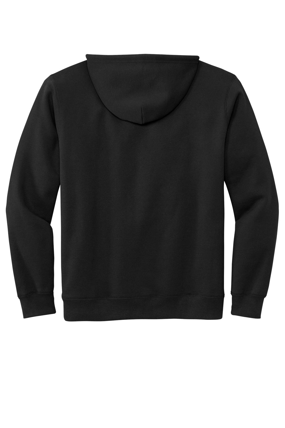 Volunteer Knitwear VL130H Mens USA Made Chore Fleece Hooded Sweatshirt Hoodie Deep Black Flat Back