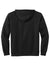 Volunteer Knitwear VL130H Mens USA Made Chore Fleece Hooded Sweatshirt Hoodie Deep Black Flat Back