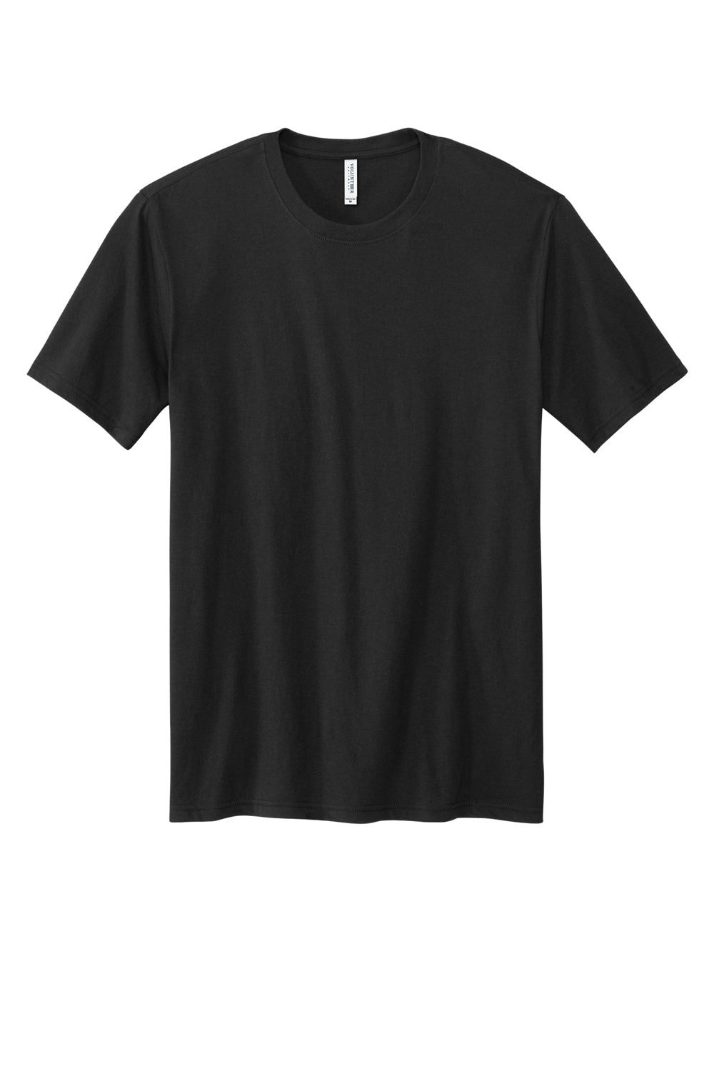 Volunteer Knitwear VL40 Mens USA Made Short Sleeve Crewneck T-Shirt Black Flat Front