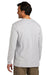 Volunteer Knitwear VL60LS Mens USA Made Chore Long Sleeve Crewneck T-Shirt Heather Grey Model Back