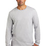 Volunteer Knitwear Mens USA Made Chore Long Sleeve Crewneck T-Shirt - Heather Grey