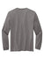 Volunteer Knitwear VL60LS Mens USA Made Chore Long Sleeve Crewneck T-Shirt Heather Dark Grey Flat Back