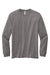 Volunteer Knitwear VL60LS Mens USA Made Chore Long Sleeve Crewneck T-Shirt Heather Dark Grey Flat Front