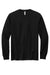 Volunteer Knitwear VL60LS Mens USA Made Chore Long Sleeve Crewneck T-Shirt Deep Black Flat Front