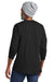 Volunteer Knitwear VL60LS Mens USA Made Chore Long Sleeve Crewneck T-Shirt Deep Black Model Back