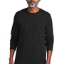 Volunteer Knitwear Mens USA Made Chore Long Sleeve Crewneck T-Shirt - Deep Black