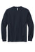 Volunteer Knitwear VL60LS Mens USA Made Chore Long Sleeve Crewneck T-Shirt Strong Navy Blue Flat Front