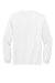 Volunteer Knitwear VL60LS Mens USA Made Chore Long Sleeve Crewneck T-Shirt White Flat Back