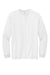 Volunteer Knitwear VL60LS Mens USA Made Chore Long Sleeve Crewneck T-Shirt White Flat Front