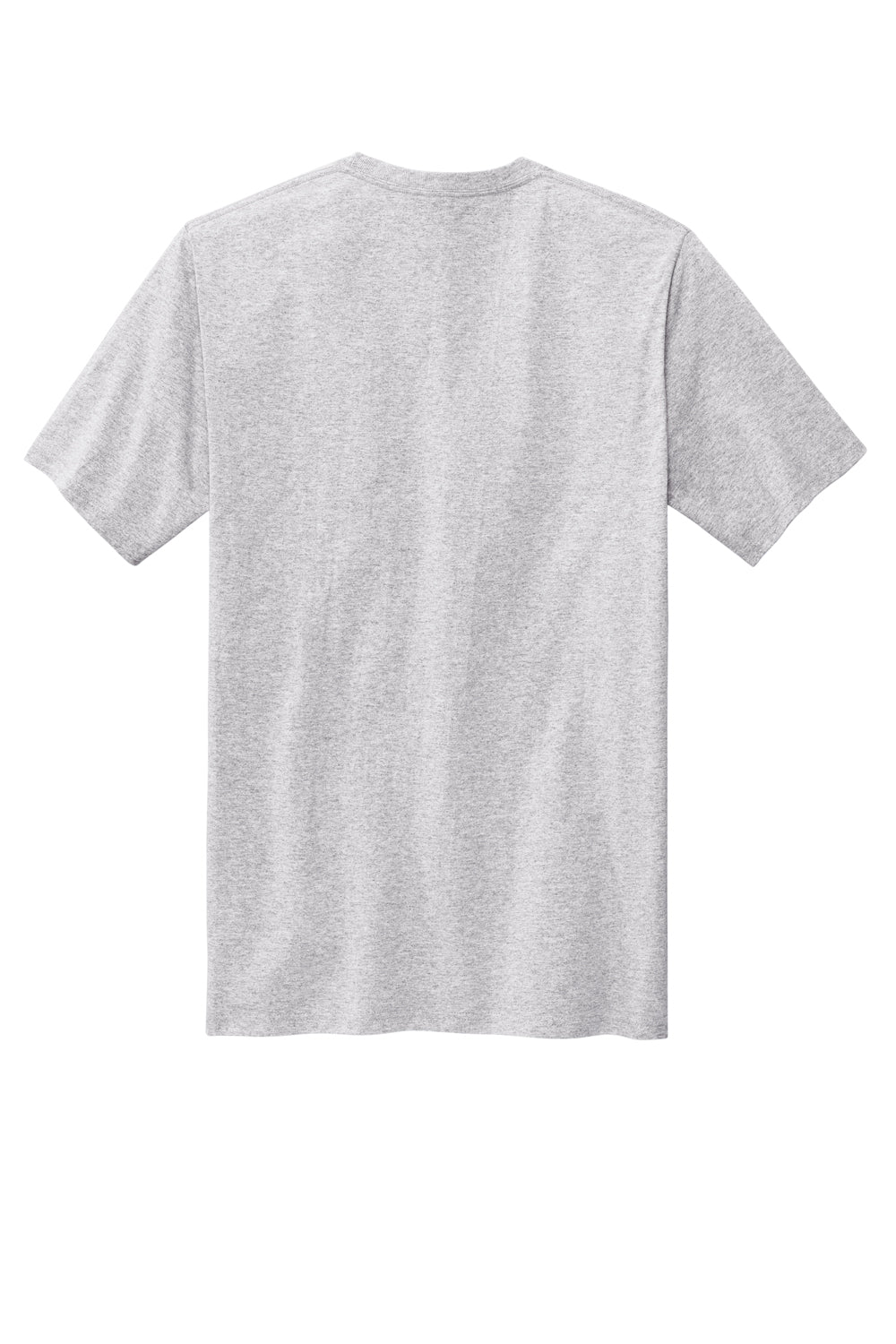 Volunteer Knitwear VL60 Mens USA Made Chore Short Sleeve Crewneck T-Shirt Heather Grey Flat Back