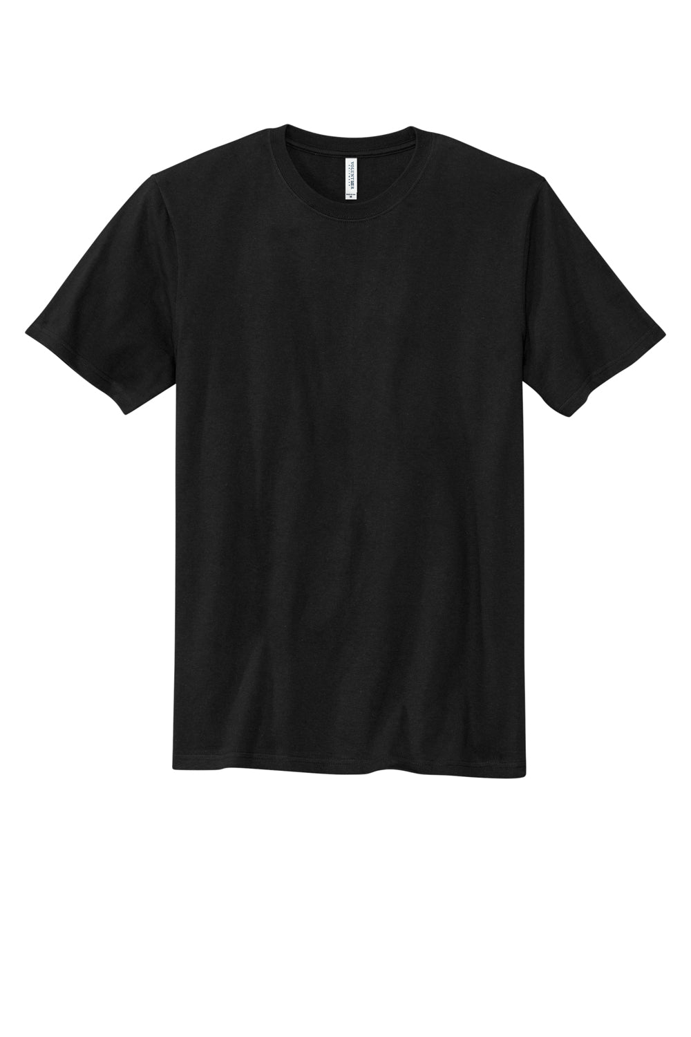 Volunteer Knitwear VL60 Mens USA Made Chore Short Sleeve Crewneck T-Shirt Deep Black Flat Front