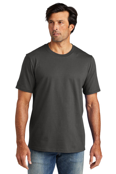 Volunteer Knitwear VL60 Mens USA Made Chore Short Sleeve Crewneck T-Shirt Steel Grey Model Front