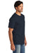 Volunteer Knitwear VL60 Mens USA Made Chore Short Sleeve Crewneck T-Shirt Strong Navy Blue Model Side